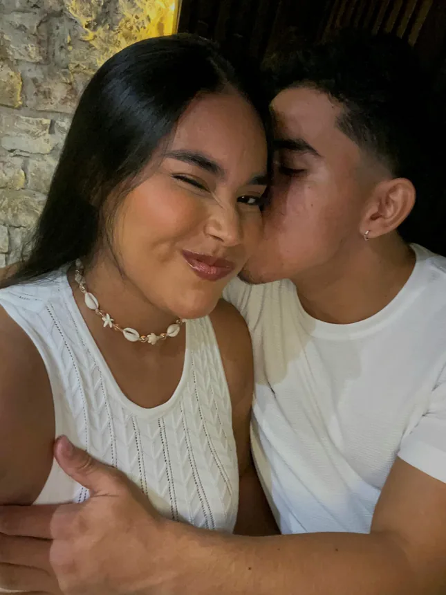 Un beso en la mejilla